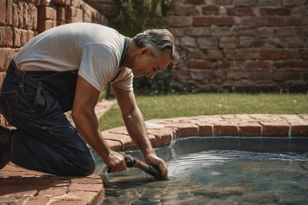 vazamento em piscina de alvenaria